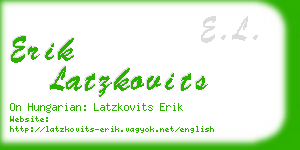 erik latzkovits business card